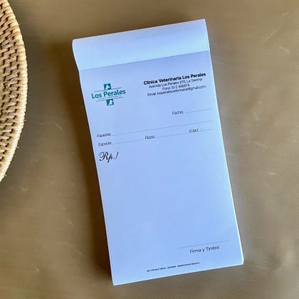 Talonario Recetario Médico o Veterinario