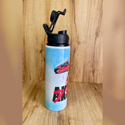 Botella de agua Tapa Click negra